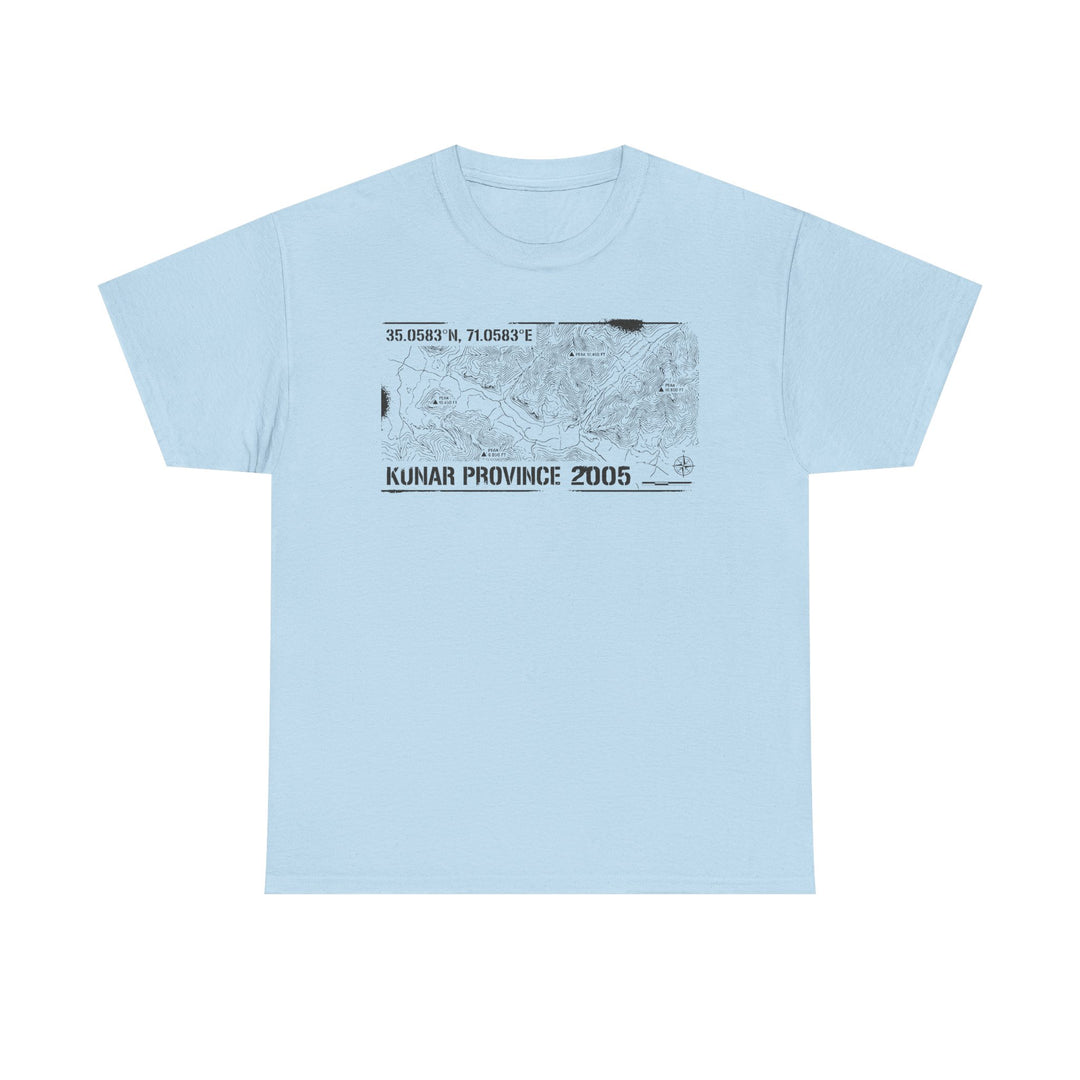 Kunar Province 2005 Map T-Shirt - Afghanistan Military Heritage Graphic Tee
