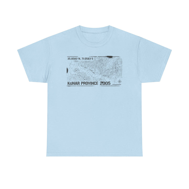 Kunar Province 2005 Map T-Shirt - Afghanistan Military Heritage Graphic Tee