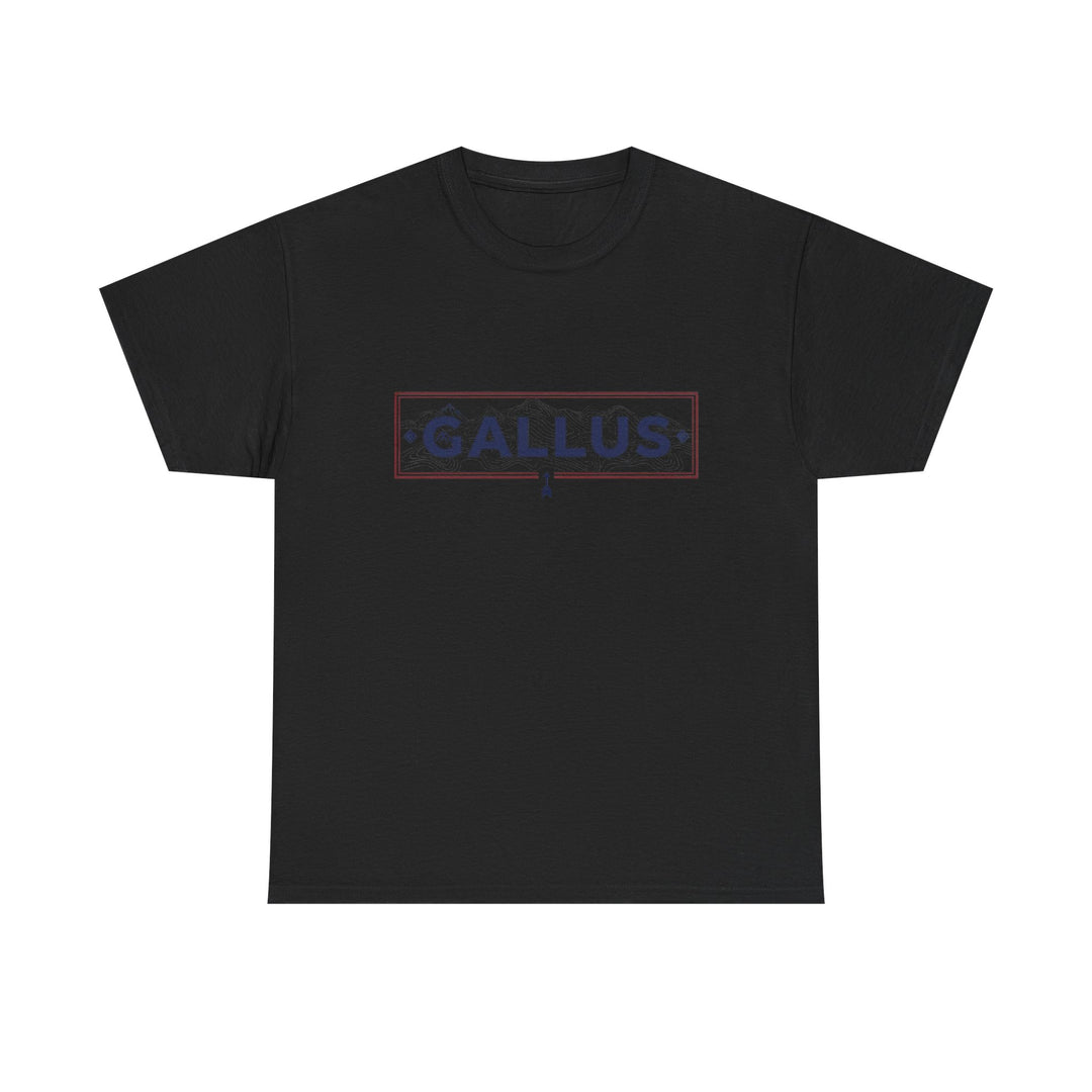 Adventure Logo Tee — "GALLUS" Mountain Badge Shirt (Exploring Not Lost)