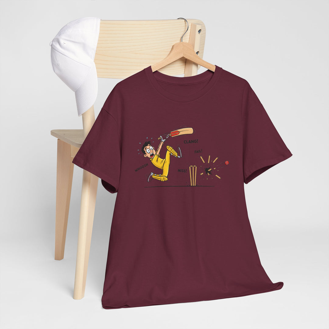 Cricket Batter Cartoon Tee | Cricket T-Shirt