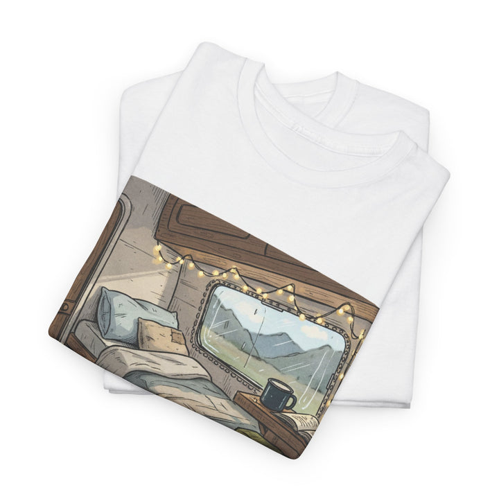 Retro Van Life Interior Graphic T-Shirt - Cozy Camper Van Aesthetic Tee