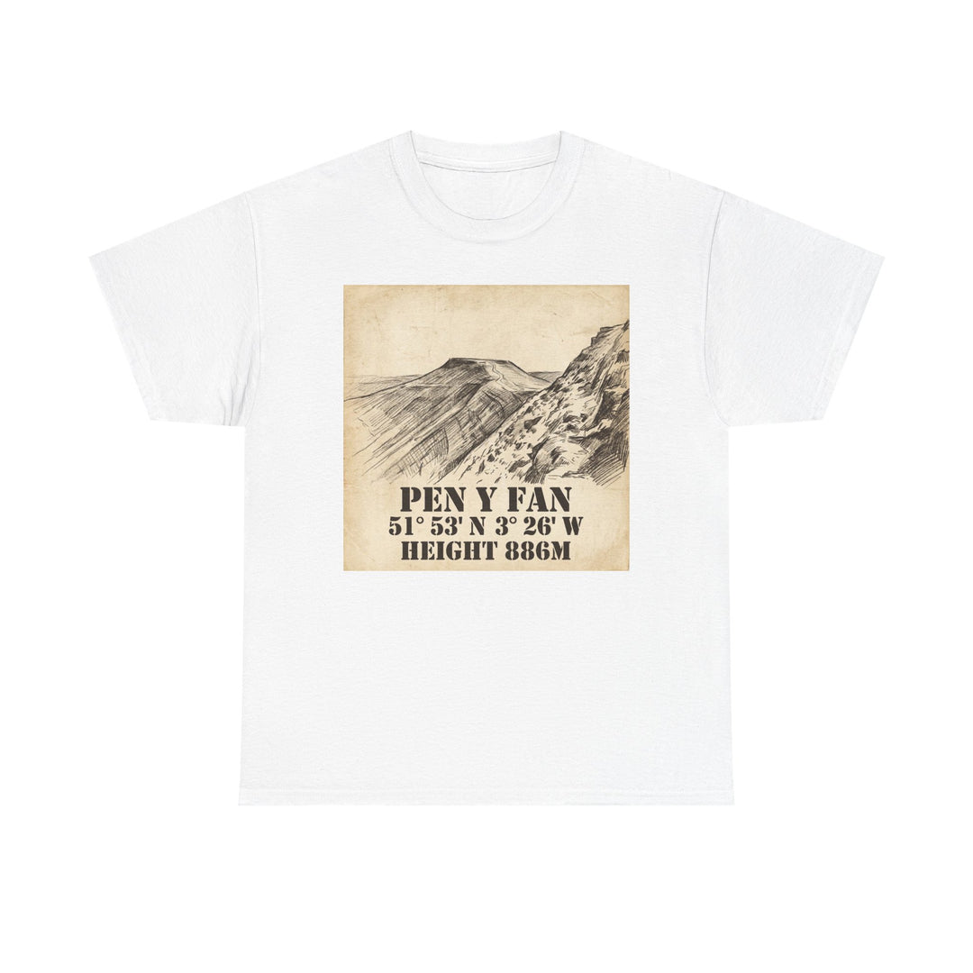 Pen y Fan T-Shirt - Brecon Beacons Vintage Coordinates &amp; Elevation