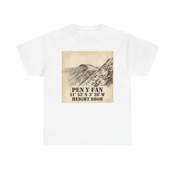 Pen y Fan T-Shirt - Brecon Beacons Vintage Coordinates &amp; Elevation
