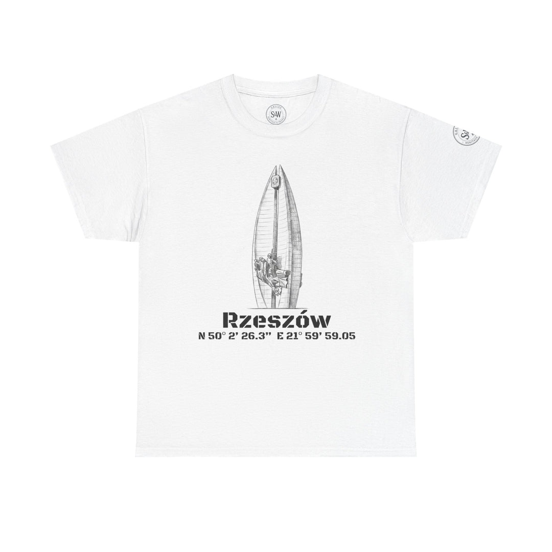 Rzeszów Coordinates T‑Shirt — City Landmark  Sketch Tee
