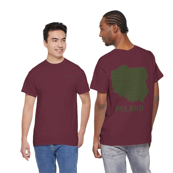 Poland Map Tee — Military Grid Map Graphic T-Shirt