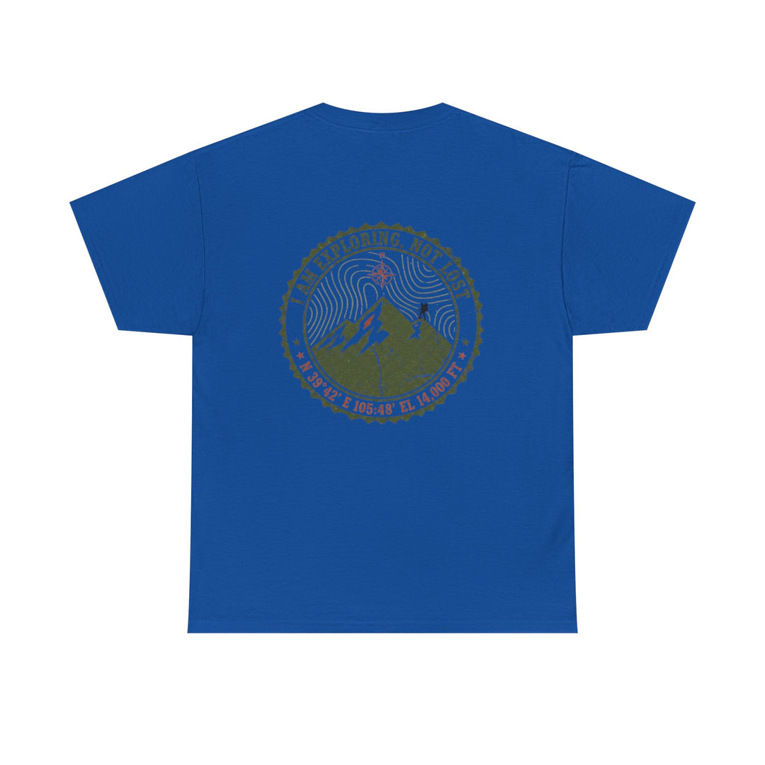 Adventure Logo Tee — "GALLUS" Mountain Badge Shirt (Exploring Not Lost)