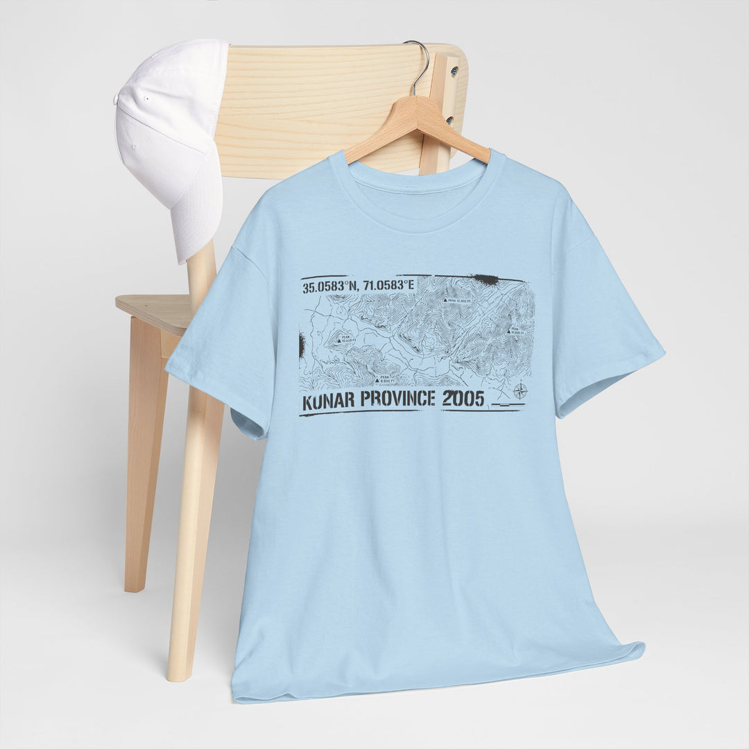 Kunar Province 2005 Map T-Shirt - Afghanistan Military Heritage Graphic Tee