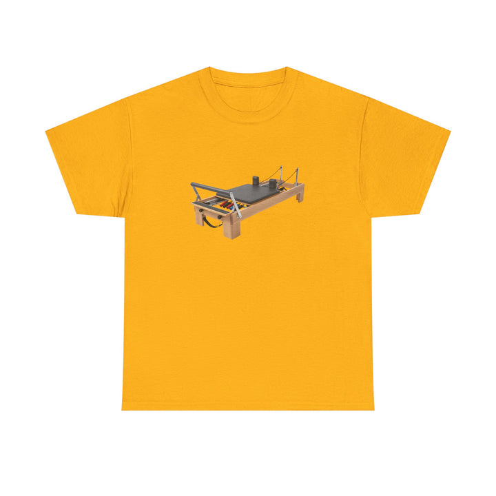 Pilates Reformer Tee – soft, breathable cotton designed for Pilates sessions. Comfortable, flexible, and perfect for reformer workouts or casual wear.