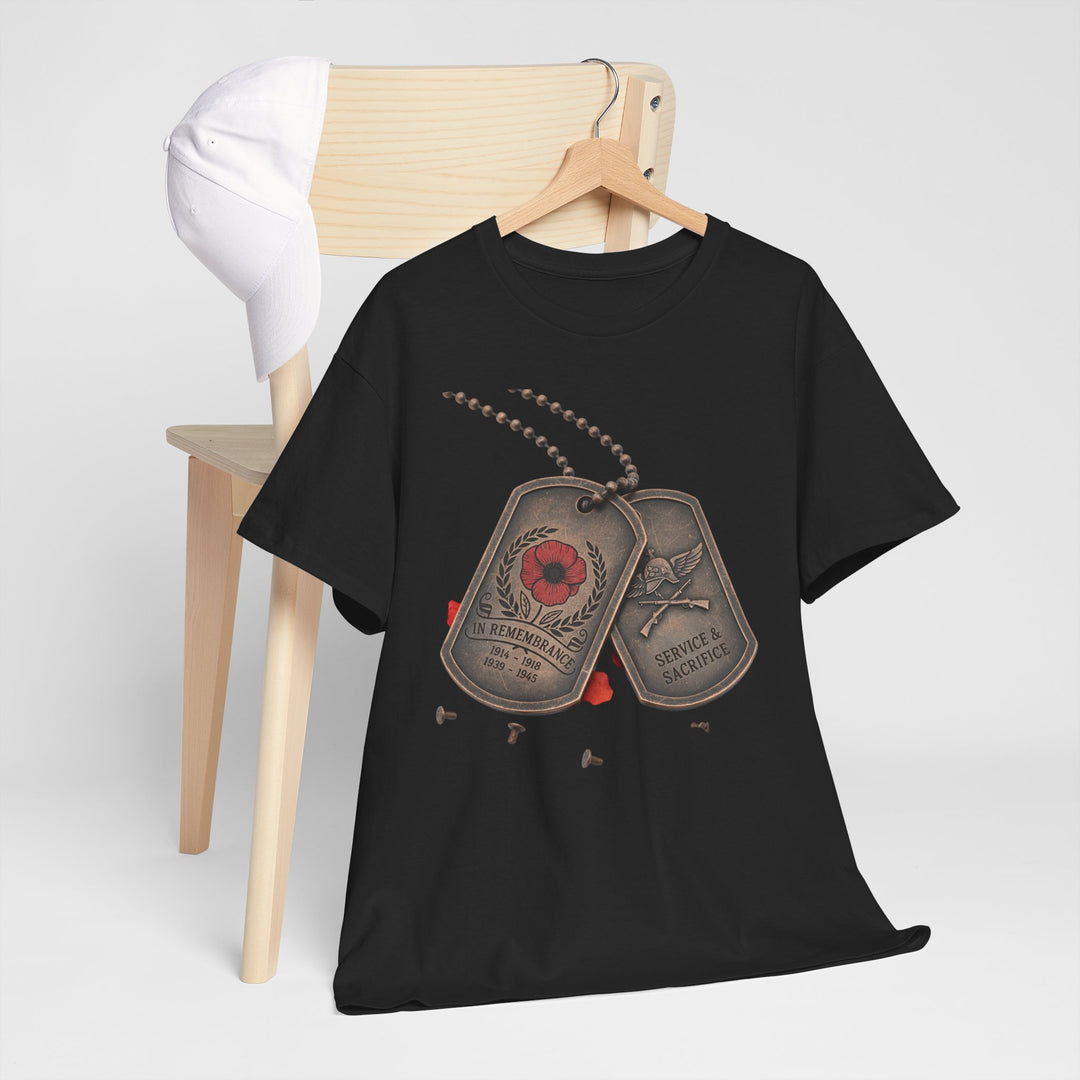 Remembrance Dog Tag T-Shirt — Memorial Military Tribute Tee