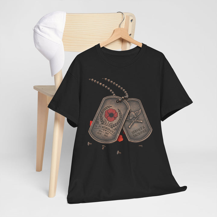 Remembrance Dog Tag T-Shirt — Memorial Military Tribute Tee