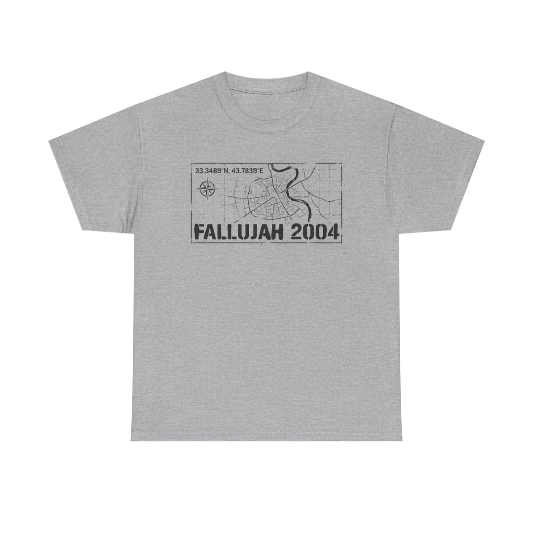 Fallujah 2004 Map Tee — Military Deployment Memorial T-Shirt
