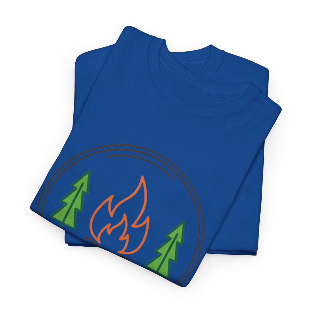 Funny Camping Therapy T-Shirt — Retro Campfire Graphic Adventure Tee