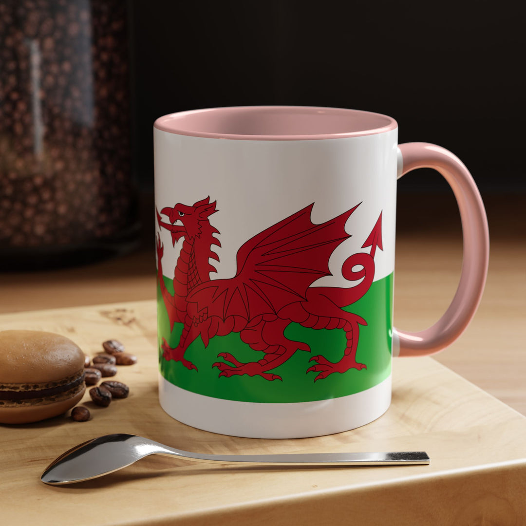 Wales Flag Accent Coffee Mug (11/15oz) – Red Welsh Dragon Tea &amp; Coffee Cup