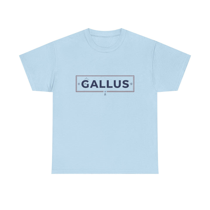 Adventure Logo Tee — "GALLUS" Mountain Badge Shirt (Exploring Not Lost)