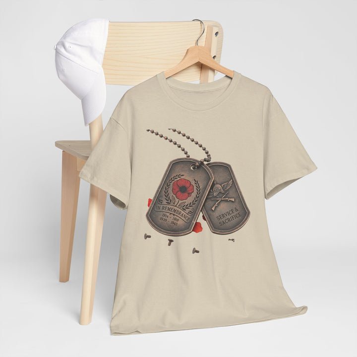 Remembrance Dog Tag T-Shirt — Memorial Military Tribute Tee