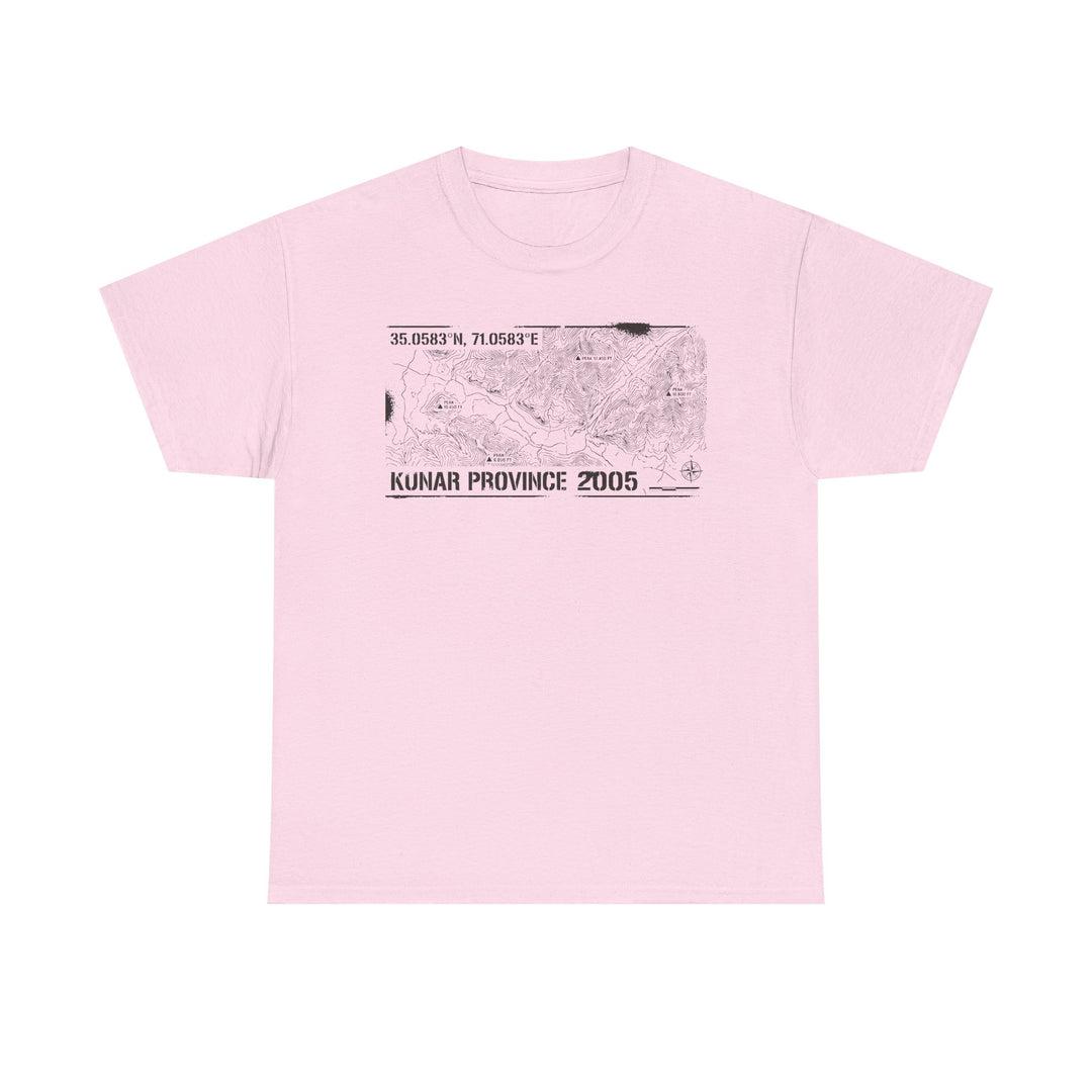 Kunar Province 2005 Map T-Shirt - Afghanistan Military Heritage Graphic Tee