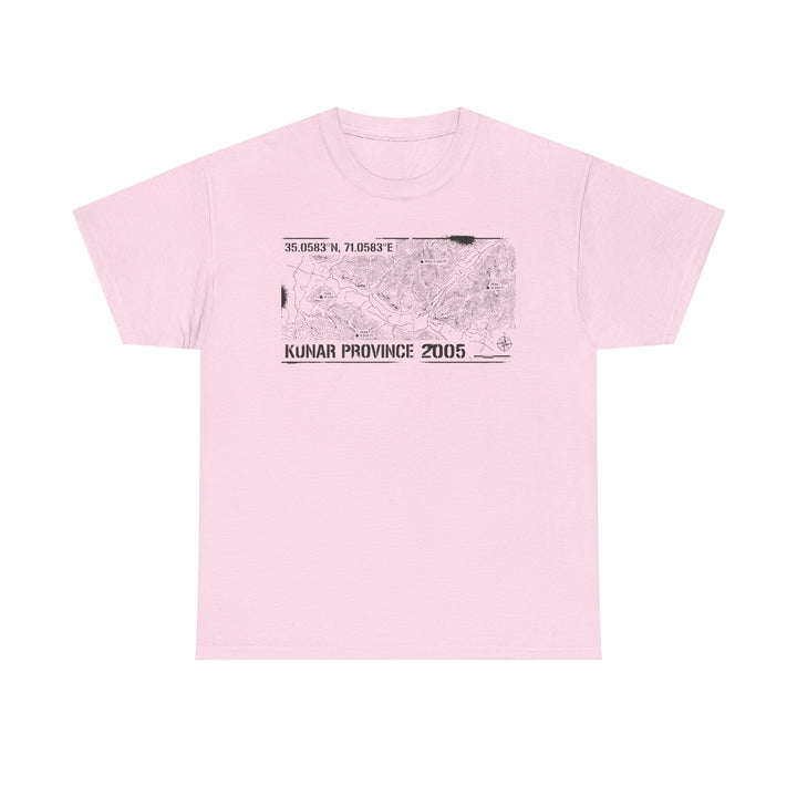 Kunar Province 2005 Map T-Shirt - Afghanistan Military Heritage Graphic Tee