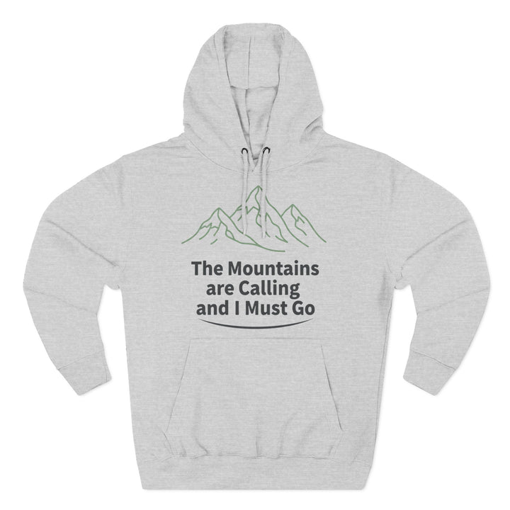 Retro Mountain Quote Hoodie — Vintage Hiking &amp; Wild Camping Pullover