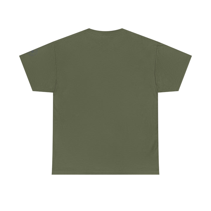 Olive-green graphic tee by S&amp;W Gallus, featuring a padel players graphic on soft cotton.