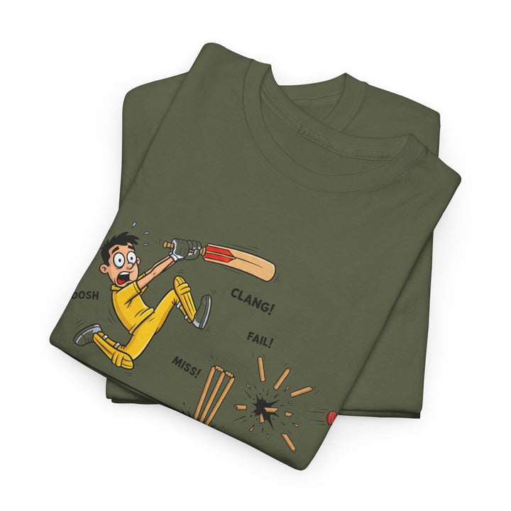 Cricket Batter Cartoon Tee | Cricket T-Shirt