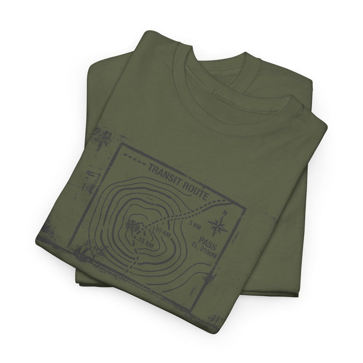 Retro Transit Route Adventure T-Shirt — Vintage Travel Map Graphic Tee