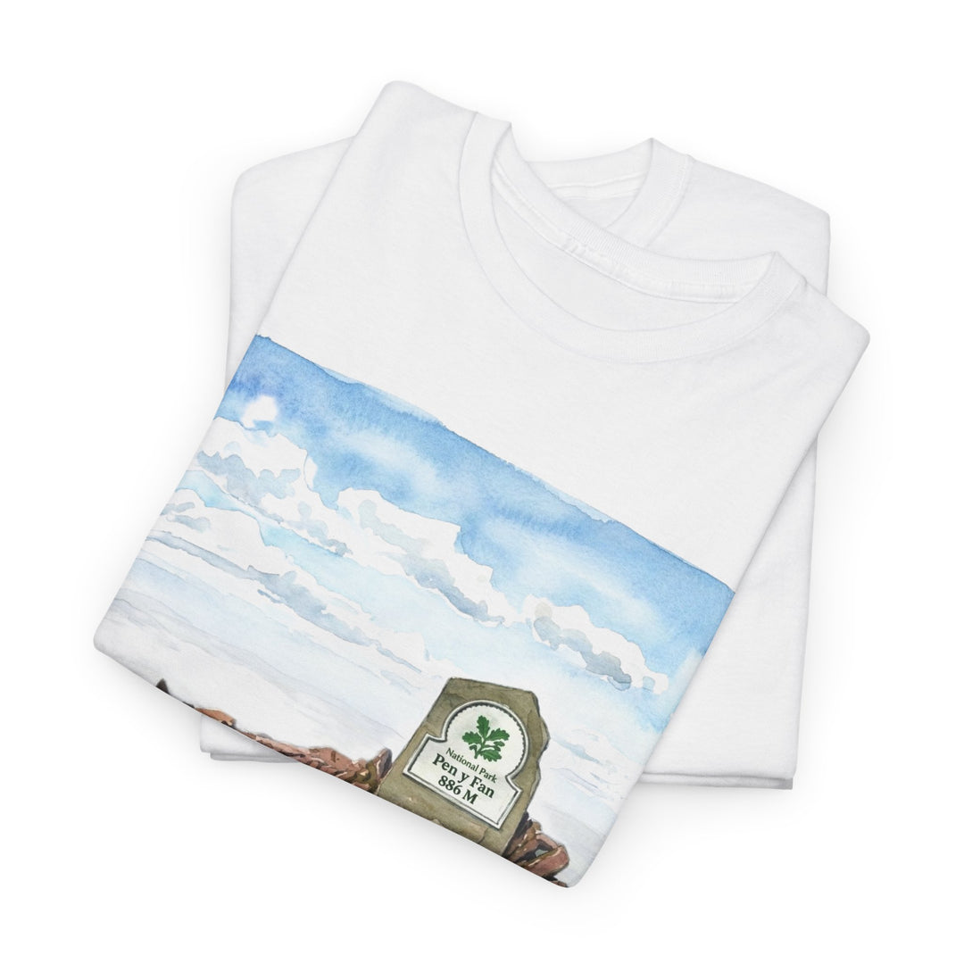 Pen y Fan Landscape T‑Shirt — Wales Mountain Hiking Souvenir Tee