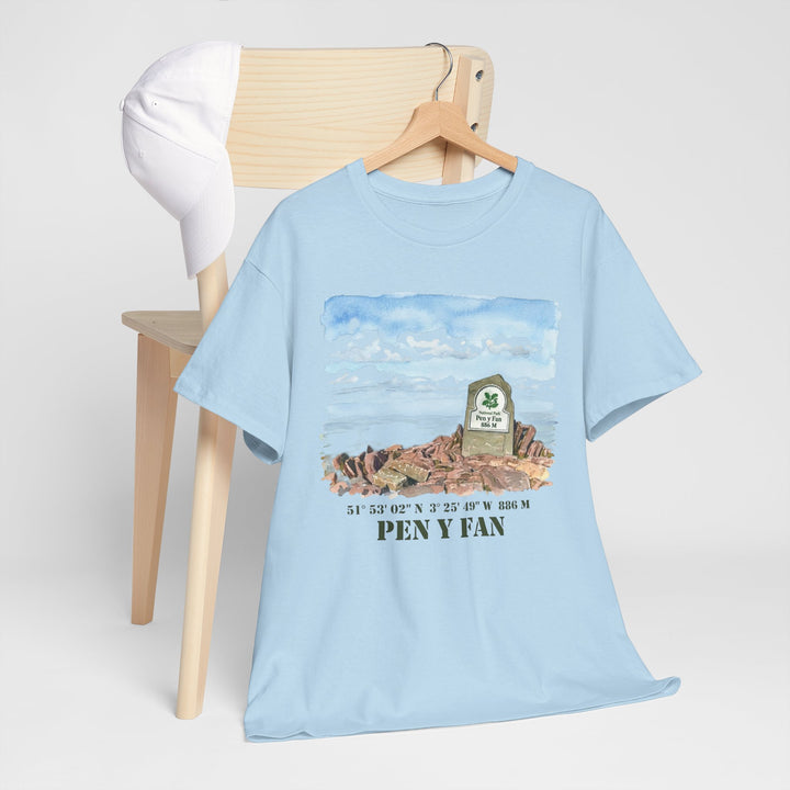 Pen y Fan Landscape T‑Shirt — Wales Mountain Hiking Souvenir Tee