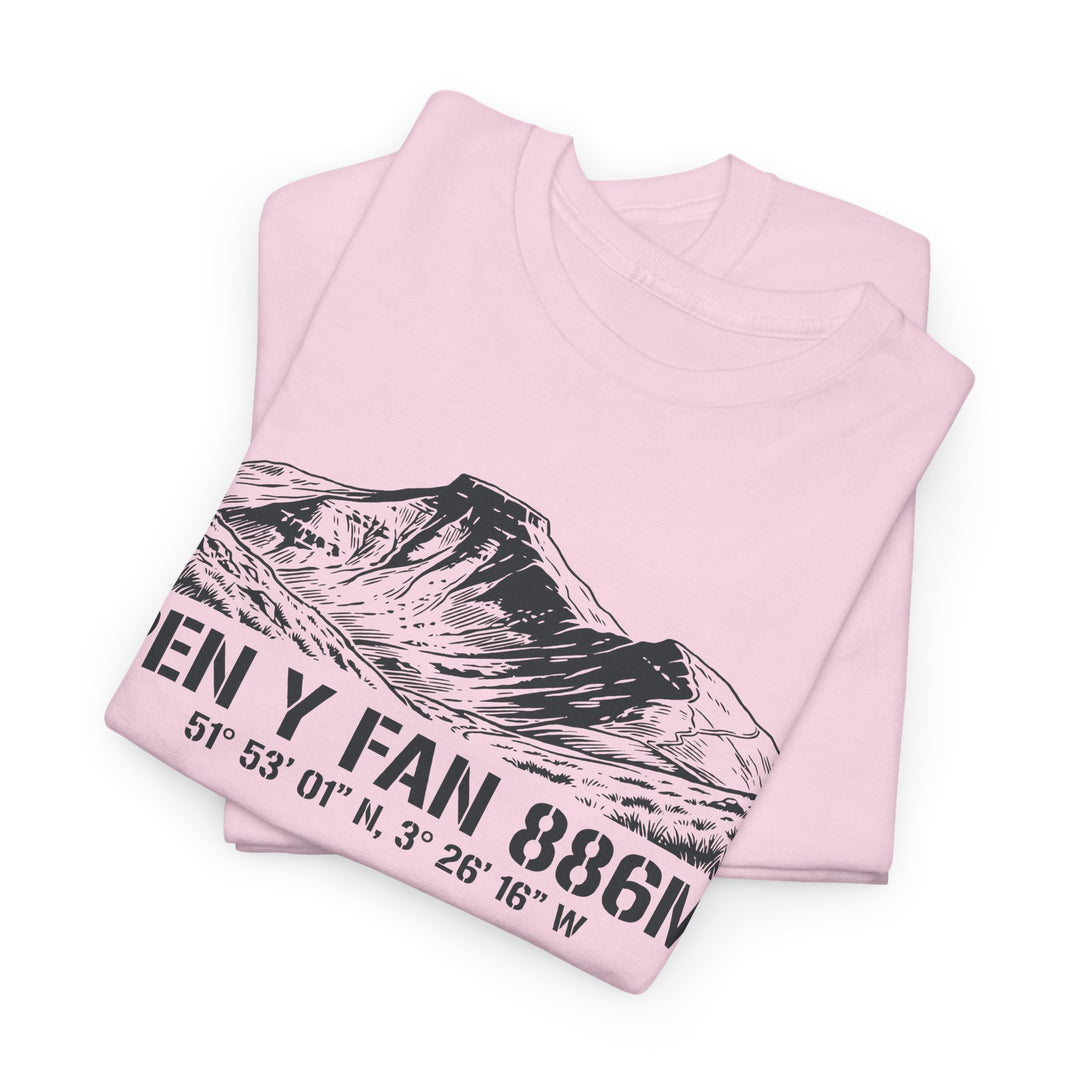 Pen y Fan 886m Graphic Tee | Vintage Elevation &amp; Coordinates
