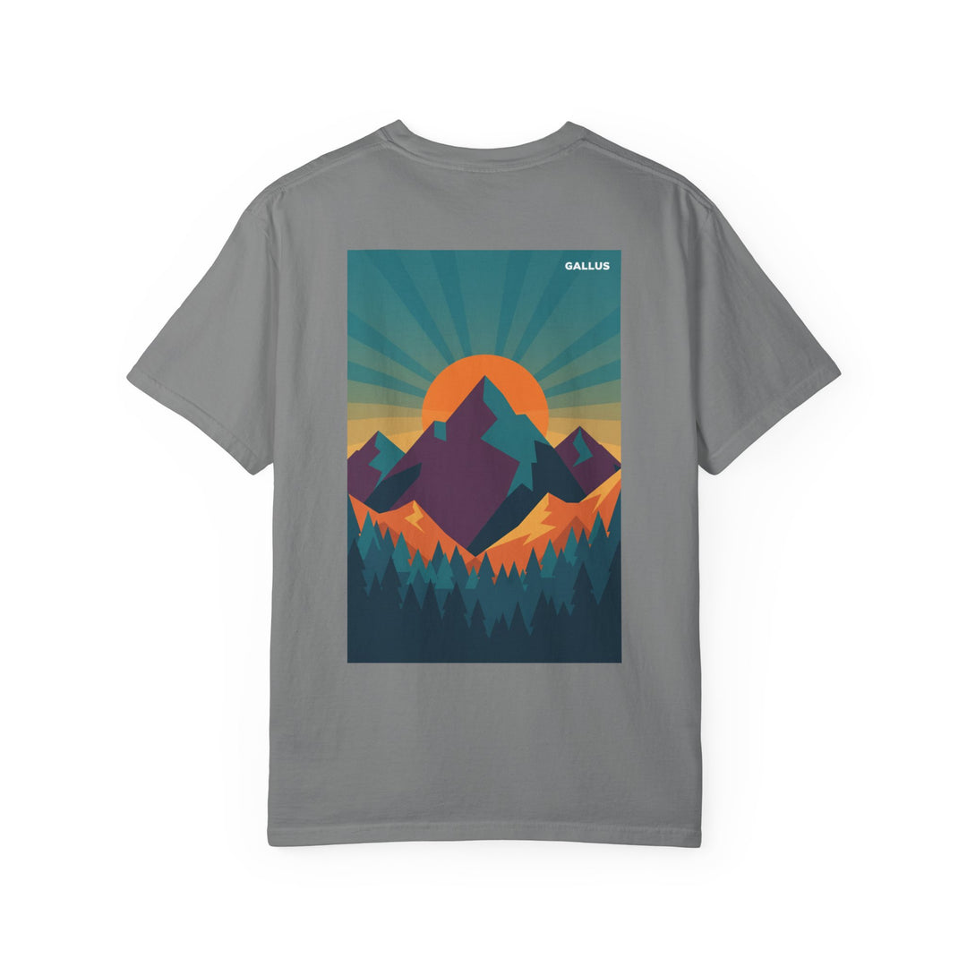 T-Shirt — Gallus Mountain Sunset Graphic Tee