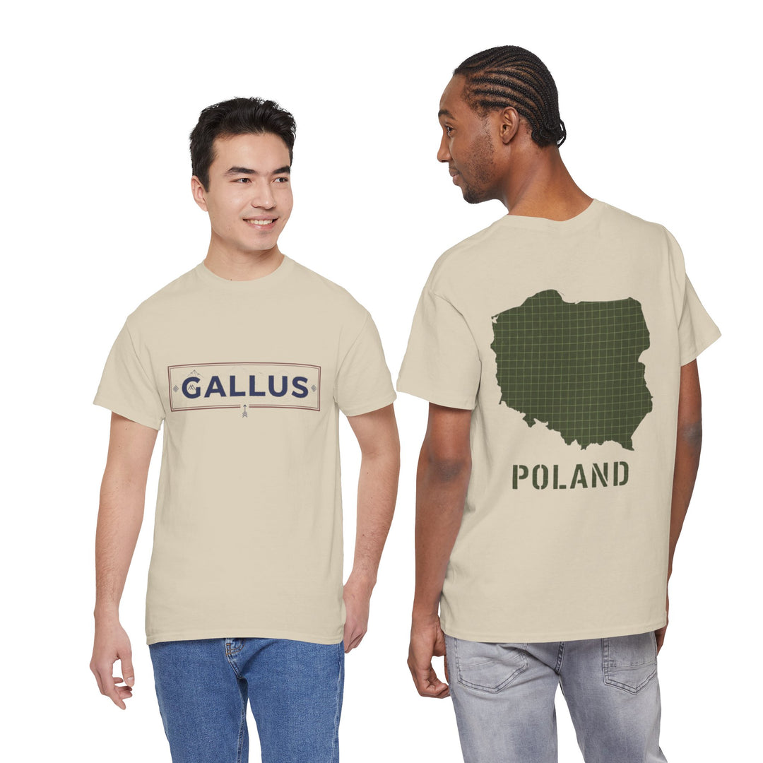 Poland Map T-Shirt — Gallus Logo Military-Style Polish Pride Tee