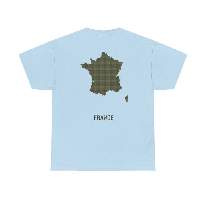 France Map T‑Shirt — Minimal Grunge Outline Tee