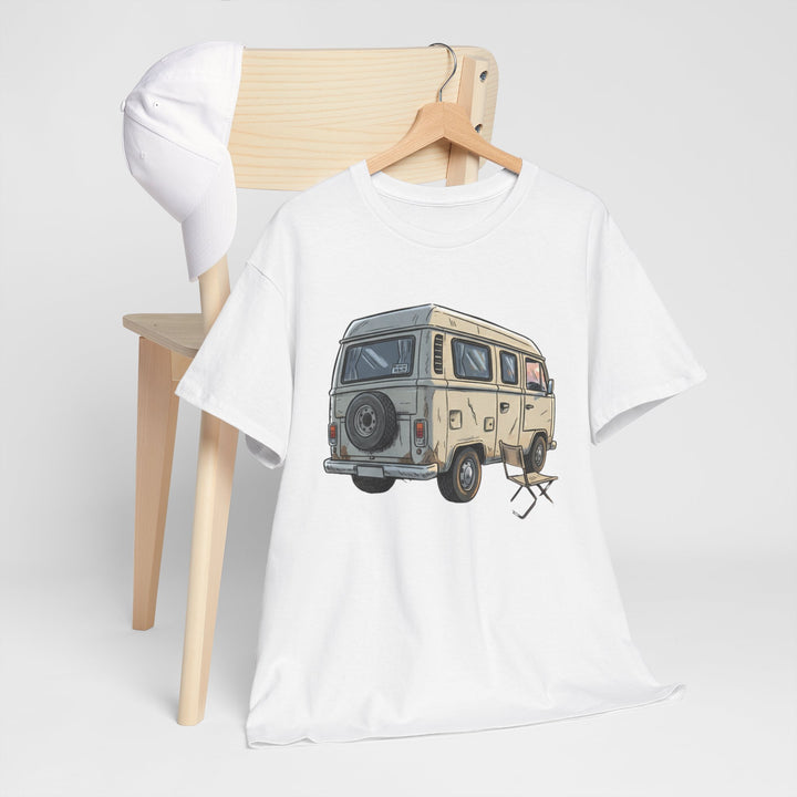 Retro Van Life Graphic T-Shirt - Classic Camper Van Adventure Tee