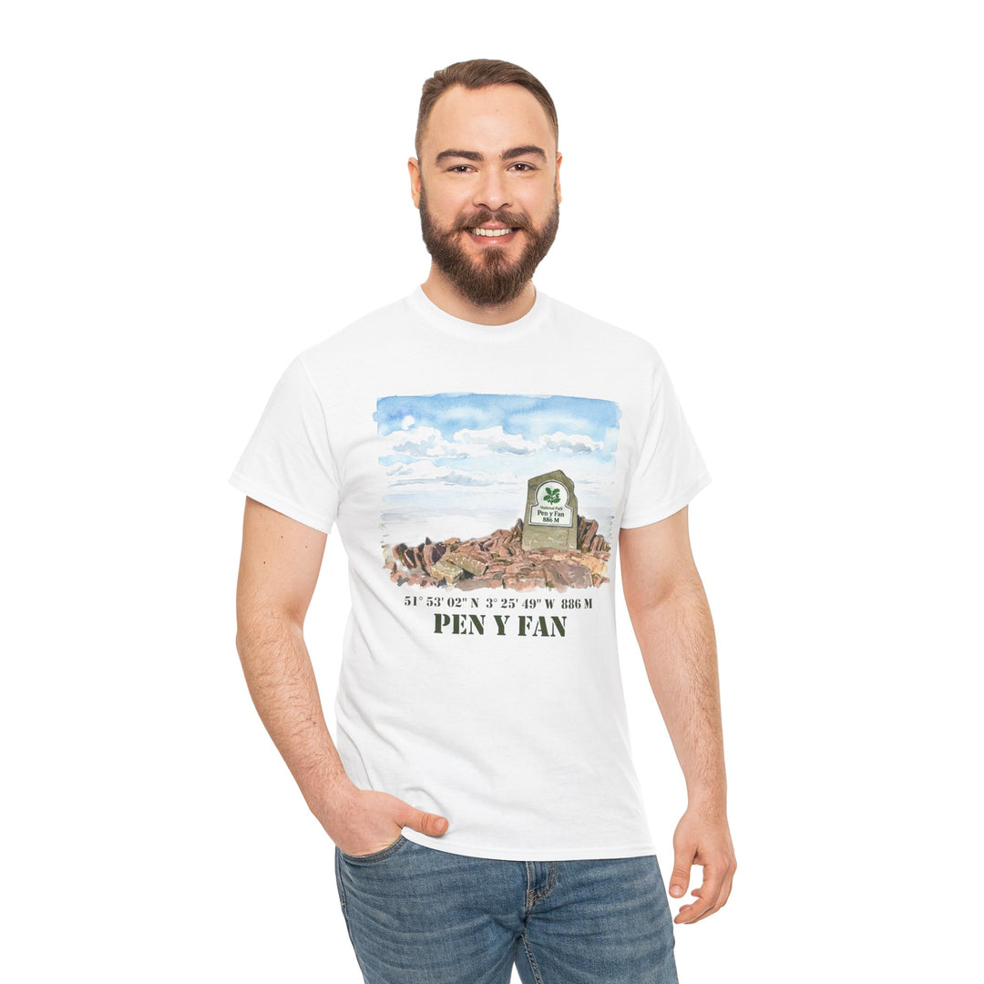 Pen y Fan Landscape T‑Shirt — Wales Mountain Hiking Souvenir Tee
