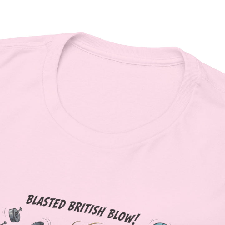 Blasted British Blow Graphic T-Shirt — Retro UK Camping Adventure Tee