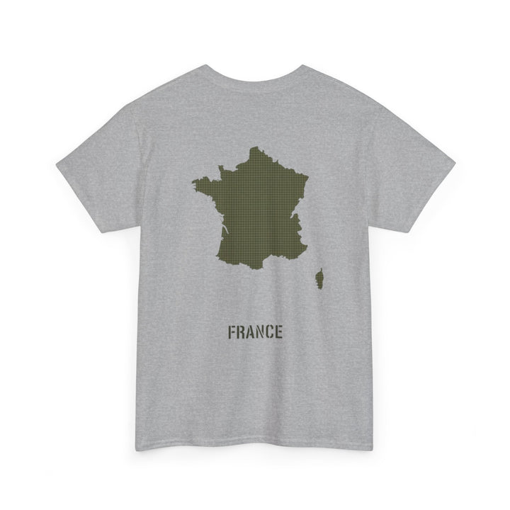 France Map T-Shirt — Minimalist Olive France Map Tee