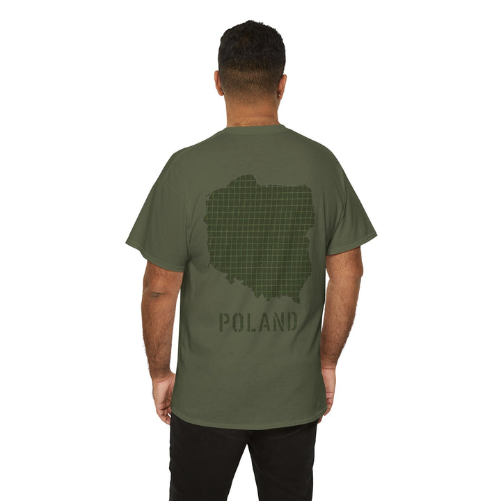 Poland Map Tee — Military Grid Map Graphic T-Shirt