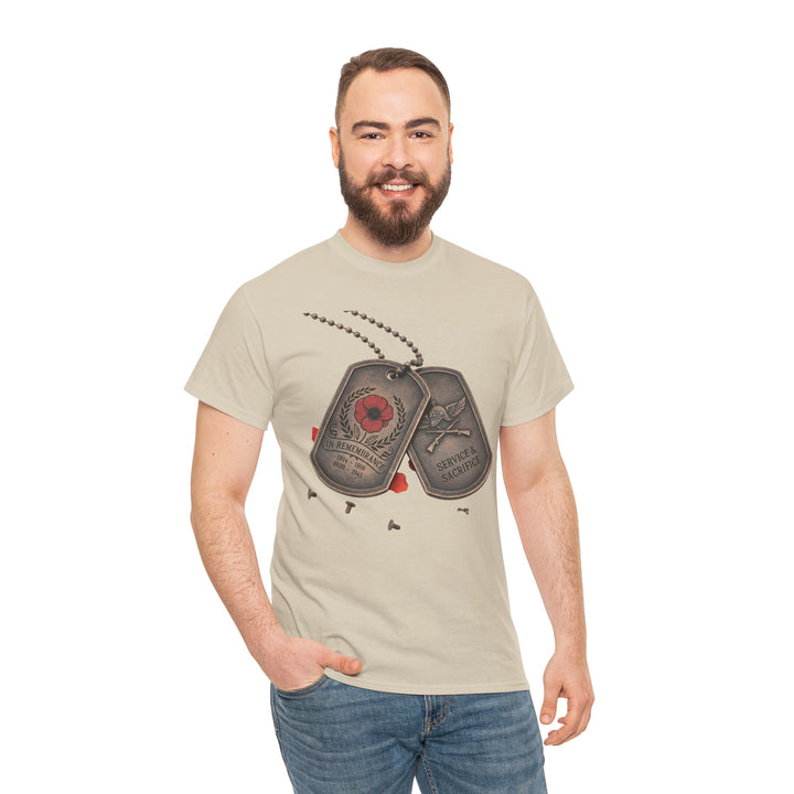 Remembrance Dog Tag T-Shirt — Memorial Military Tribute Tee