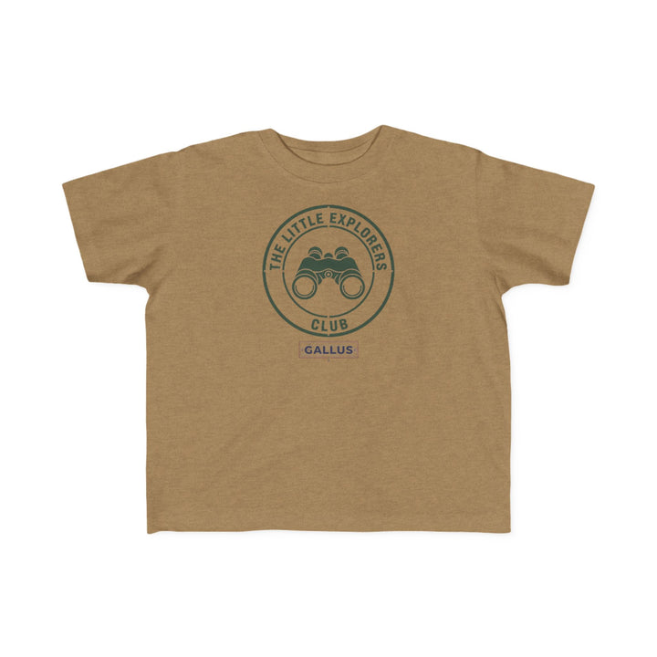 Toddler Explorer Tee — "The Little Explorers Club" Binoculars Shirt