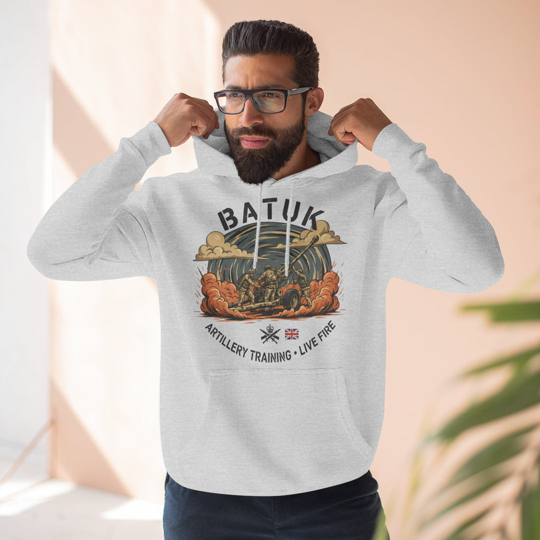 Military Artillery Graphic Hoodie — "BATUK" Live-Fire Training Design