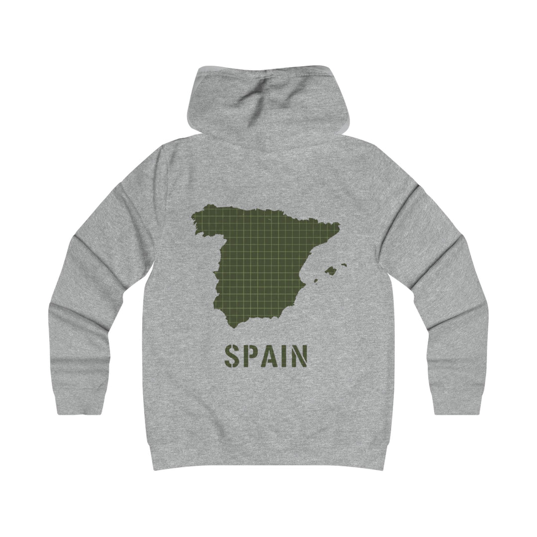 Spain Map College Hoodie — Gallus Vintage Campus Pullover