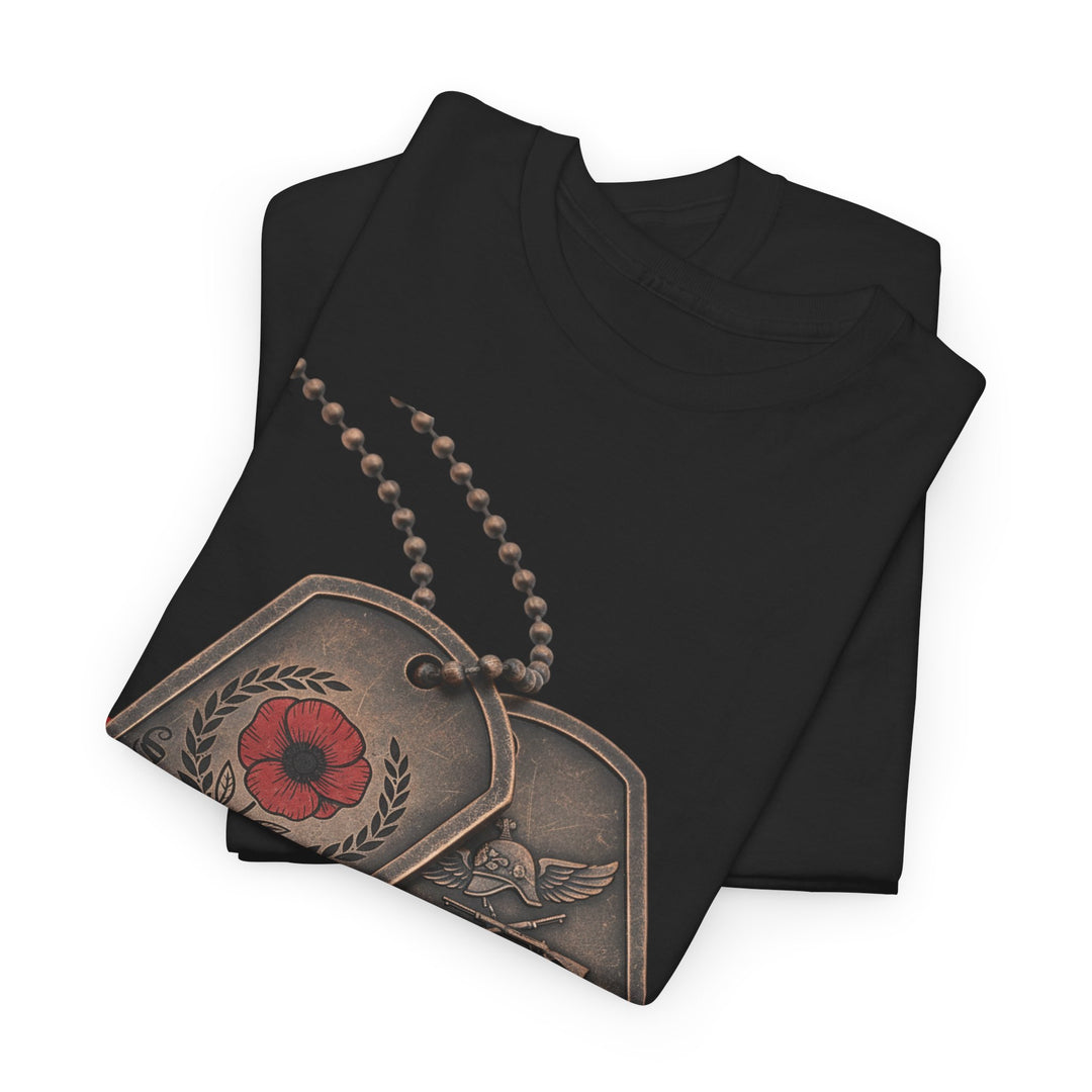 Remembrance Dog Tag T-Shirt — Memorial Military Tribute Tee