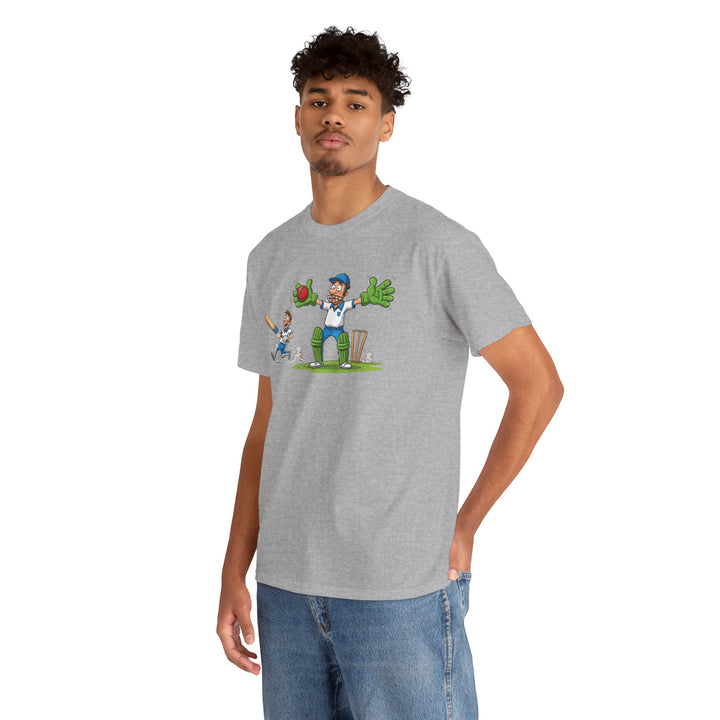 Cricket Catch Graphic Cartoon T-Shirt