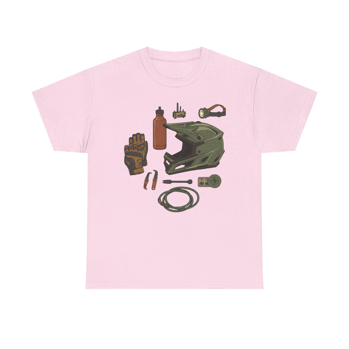 MTB Gear Layout T-Shirt — Mountain Bike Essentials Tee