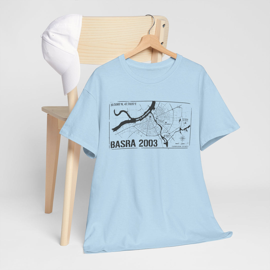 Basra 2003 Vintage Military Map T-Shirt