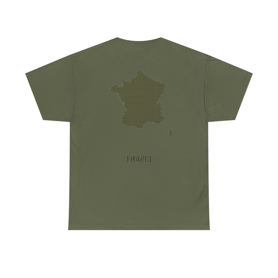 France Map T‑Shirt — Minimal Grunge Outline Tee