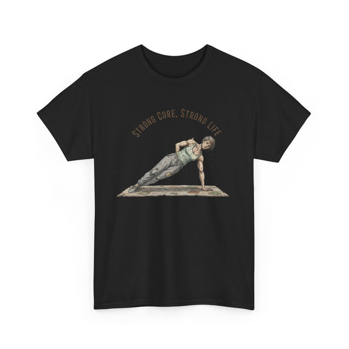 Pilates Fitness Plank Tee – soft, breathable cotton designed for Pilates and core workouts. Comfortable, flexible, and perfect for studio or home sessions.