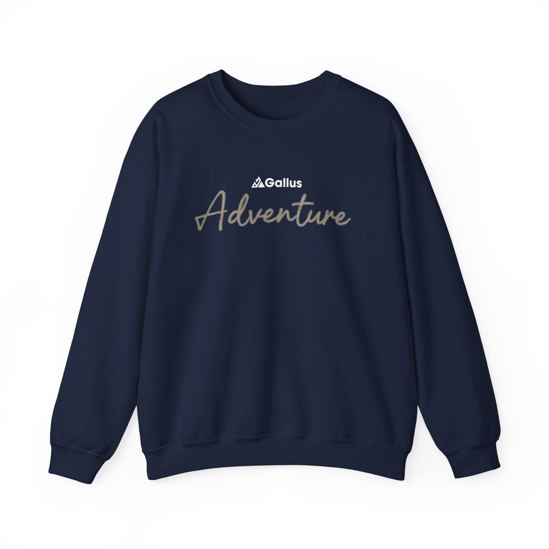 Adventure Crewneck Sweatshirt — Minimal Script Travel Vibe