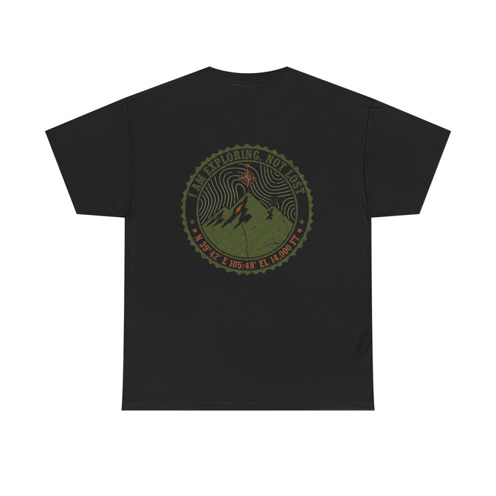 Adventure Logo Tee — "GALLUS" Mountain Badge Shirt (Exploring Not Lost)