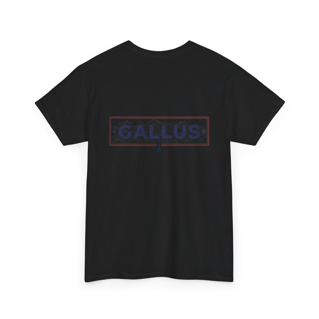 Gallus Logo T-Shirt — Minimal Retro Chest &amp; Back Graphic Tee