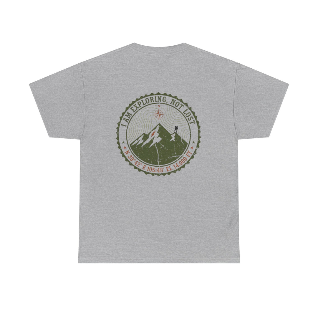 Adventure Logo Tee — "GALLUS" Mountain Badge Shirt (Exploring Not Lost)